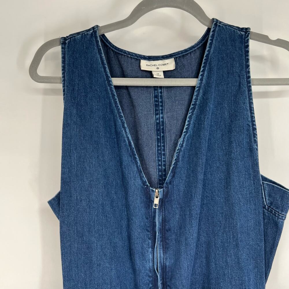 Rachel Comey X Target Denim Sleeveless Jumpsuit Women's Size 14 Blue 100% Cotton - Picture 8 of 11